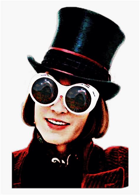 willy wonka with glasses.